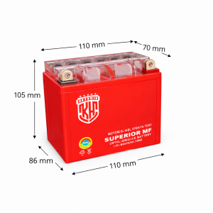 باطری موتور سیکلت 12 ولت 6 آمپر متوسط کلیک KH POWER